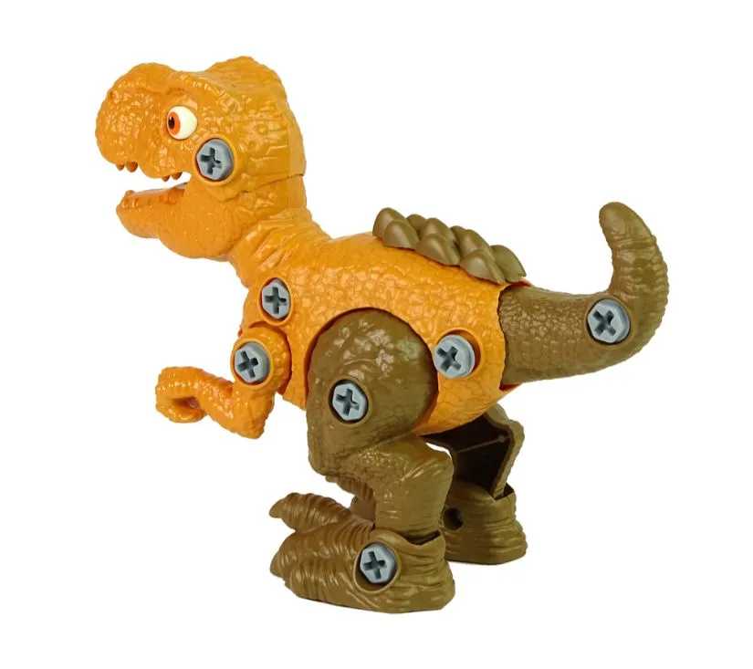 dinosaur tyrannosaurus rex na rastavljanje s jajetom i dodacima narančasti - slika 4