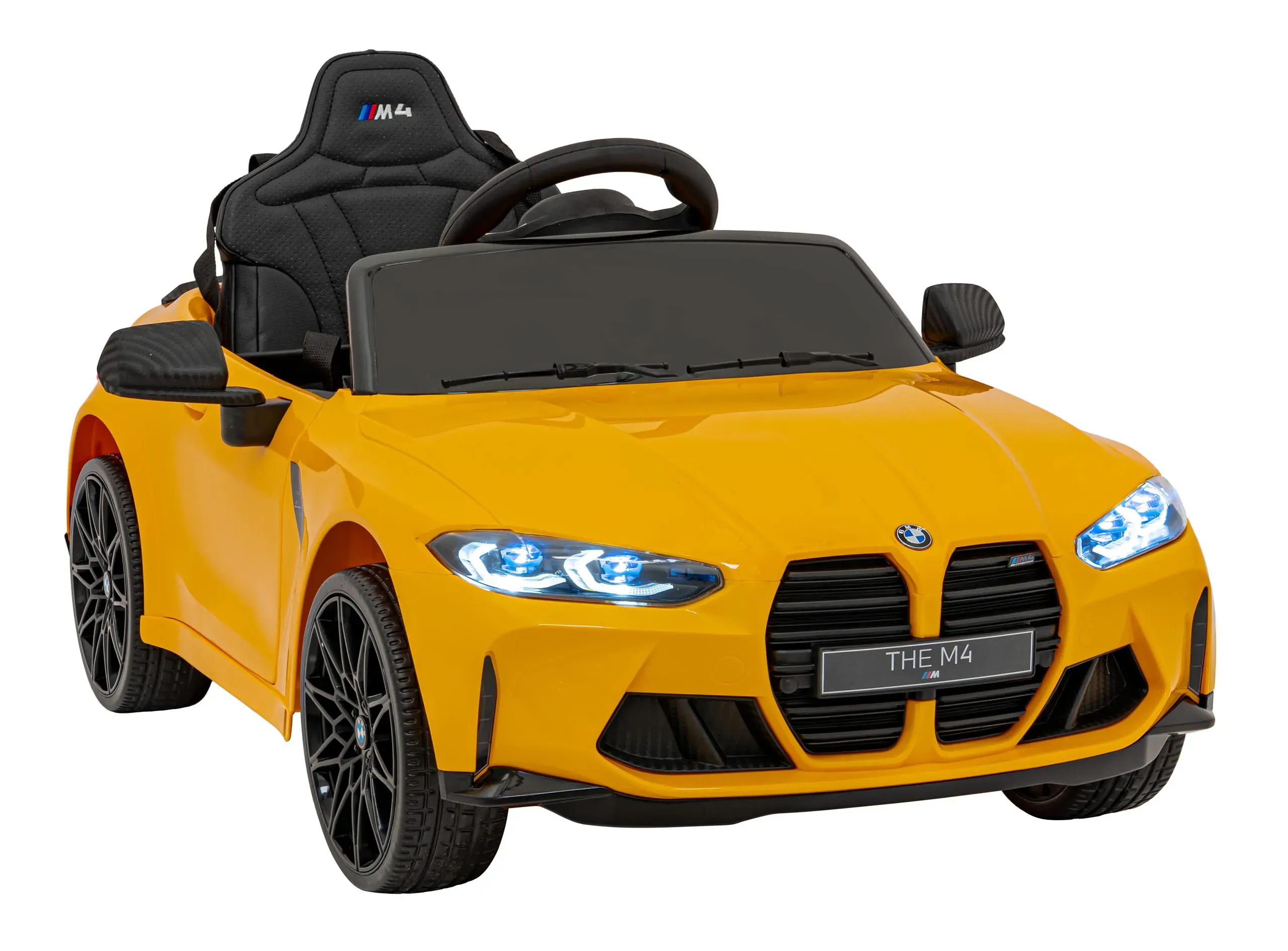 automobil bmw m4 na akumulator žuti - slika 1