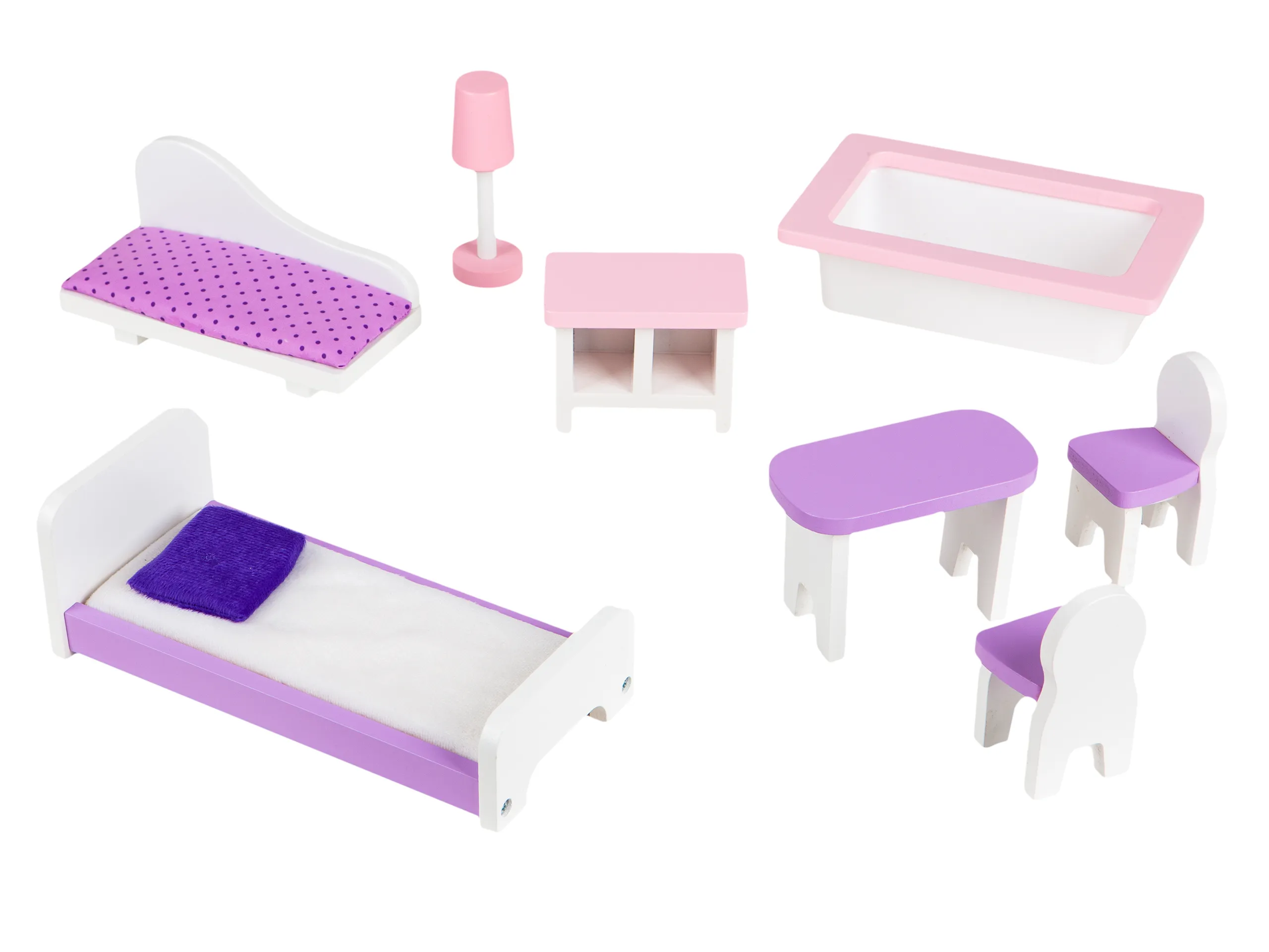 ecotoys drvena kuća za lutke - berry mansion - slika 8