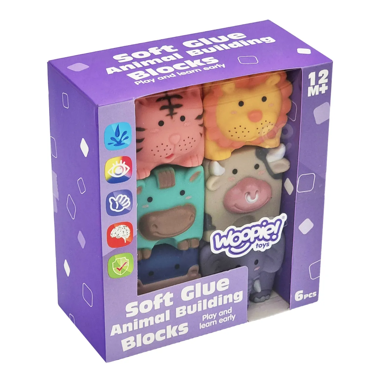 woopie senzoričke kocke, životinje 6 el. - slika 5
