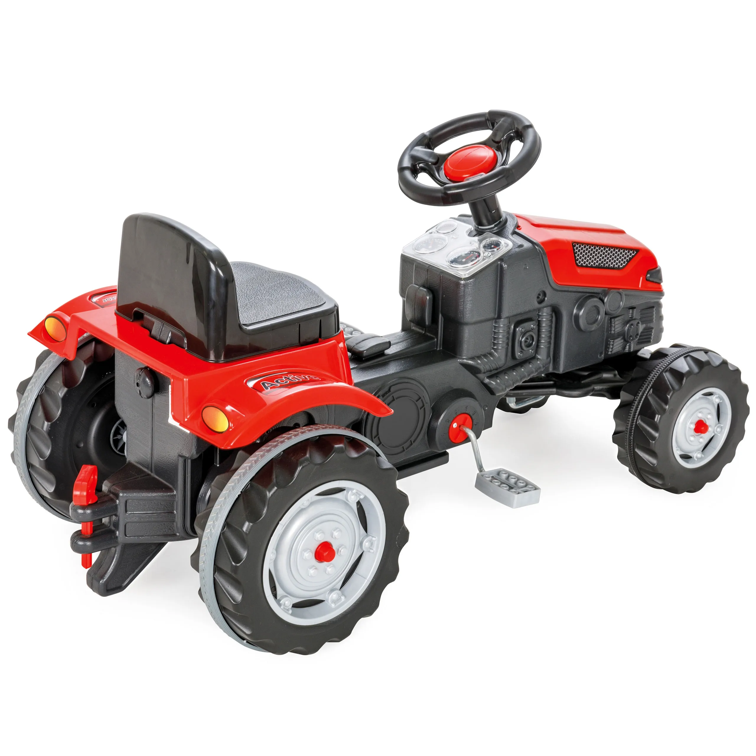 woopie traktor na pedale - gotrac crveni - slika 6
