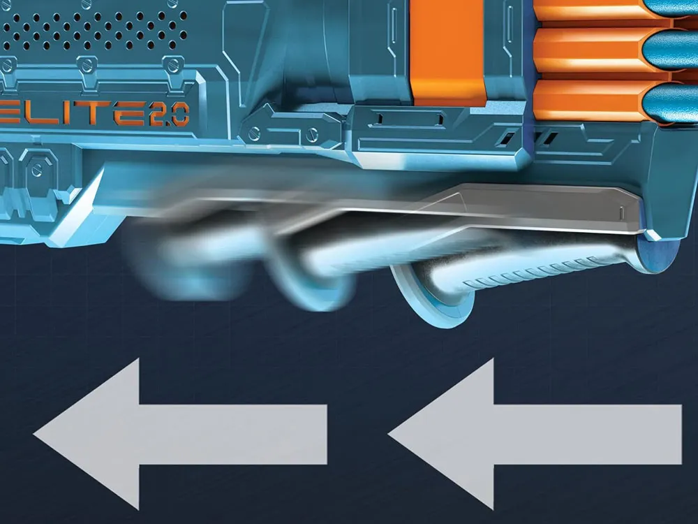 veliki lagani set pištolja nerf elite 2.0 + 16 metaka za djecu za5179 - slika 5