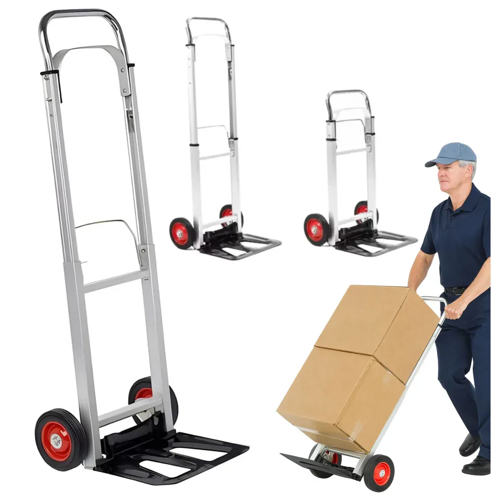 sklopiva aluminijska transportna kolica – 90 kg - slika 1