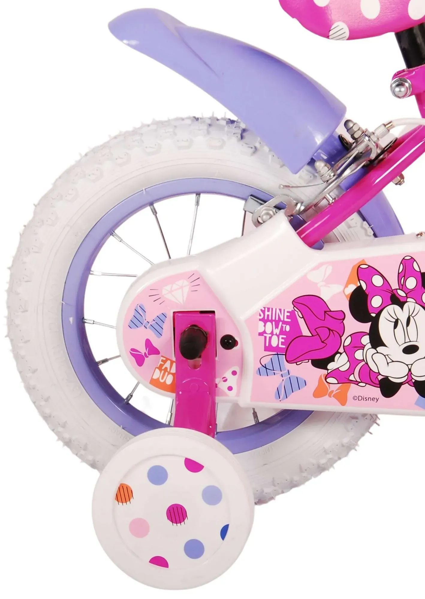 volare bicikl minnie cutest ever! 12" sa dvije ručne kočnice - slika 5