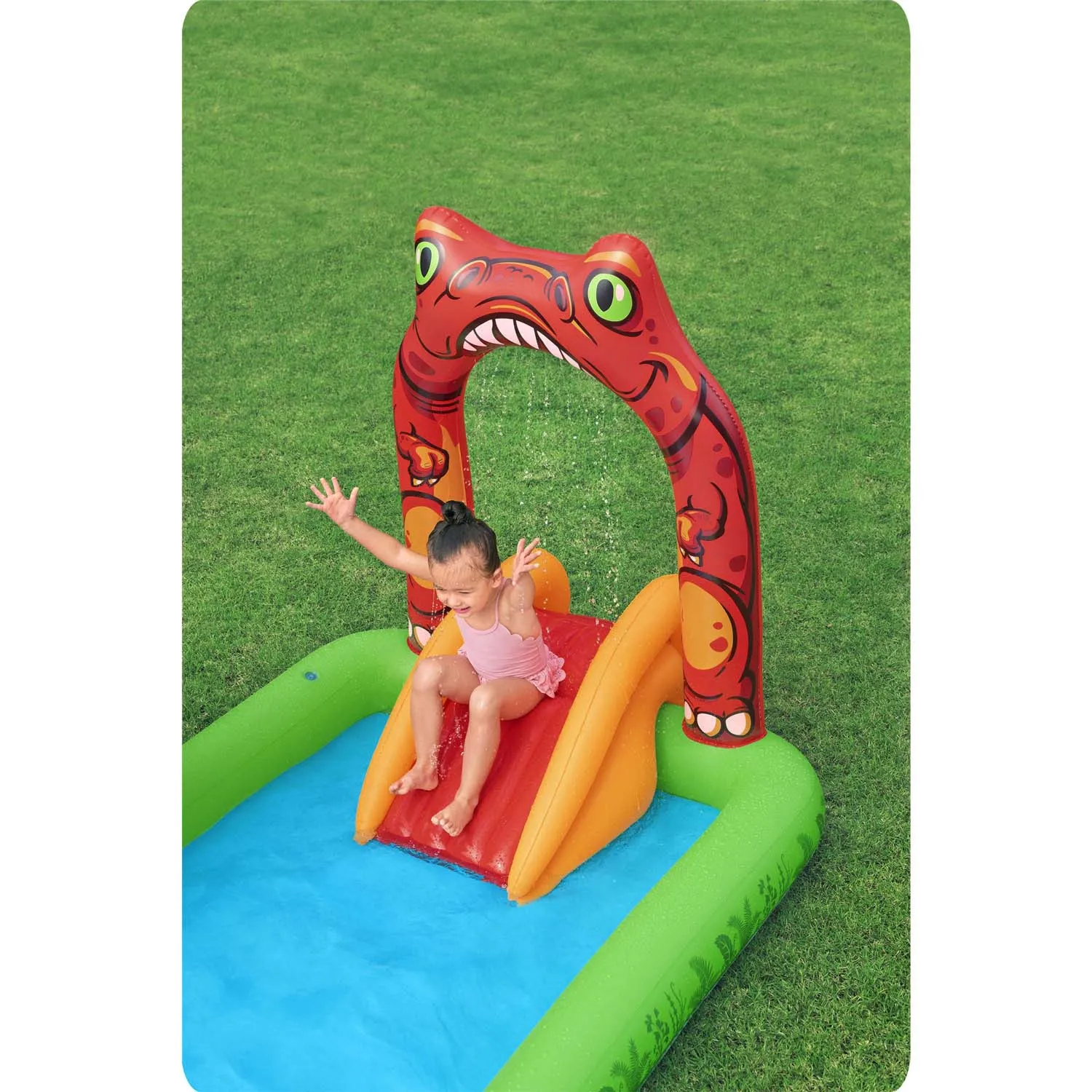 bestway jurassic splash – dječji napuhani bazen s toboganom, 241 × 140 × 137 cm - slika 8