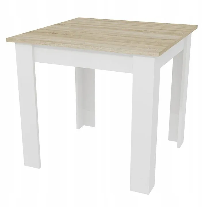 set kvadratni stol 80x80 sonoma hrast + 4 mark sive stolice - slika 12