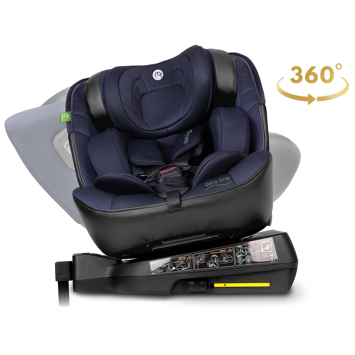 nukido aero line crna i tamnoplava autosjedalica 0-36 kg isofix - slika 6