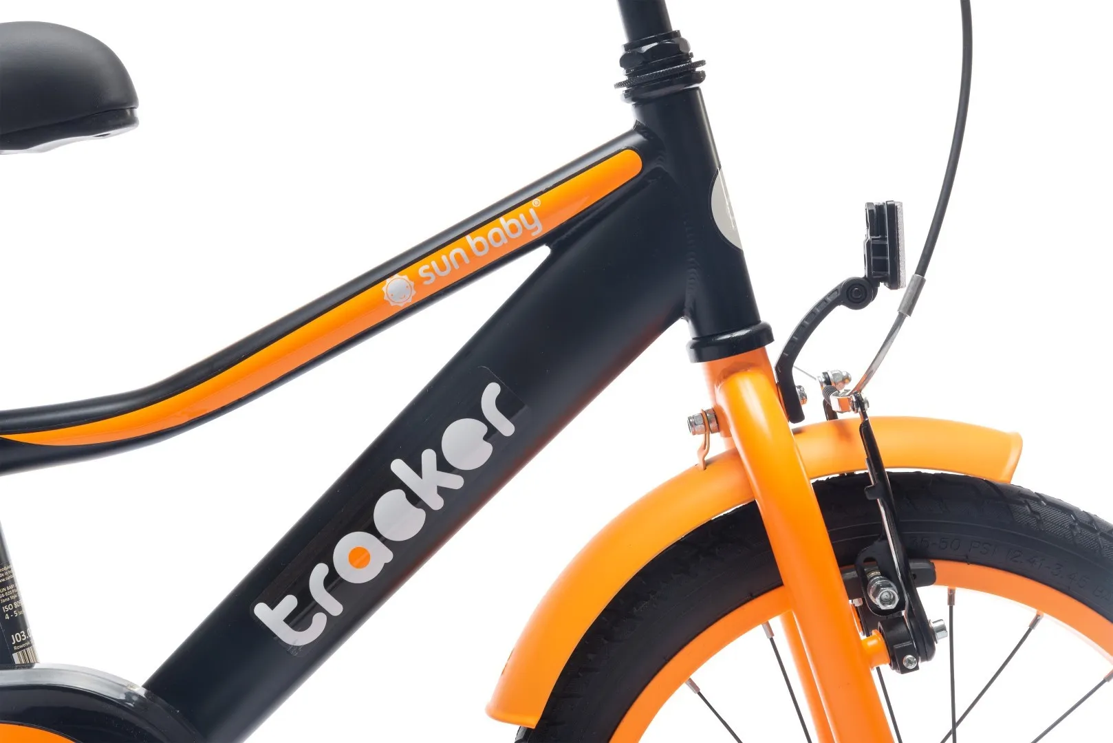 dječji bicikl guralica tracker 14" crno - narančasti - slika 6