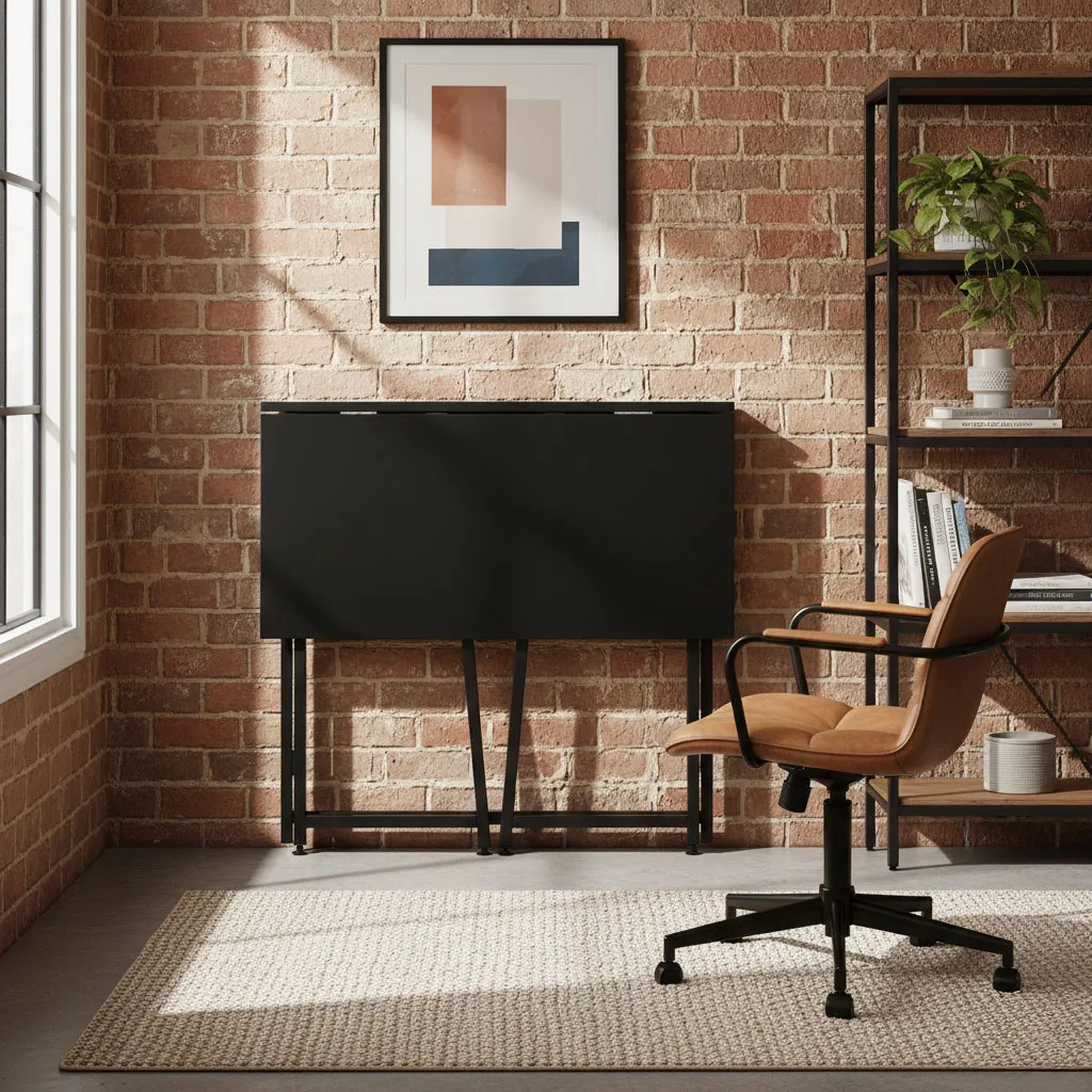 modernhome sklopivi računalni stol 80 × 45 cm za laptop – crni - slika 4