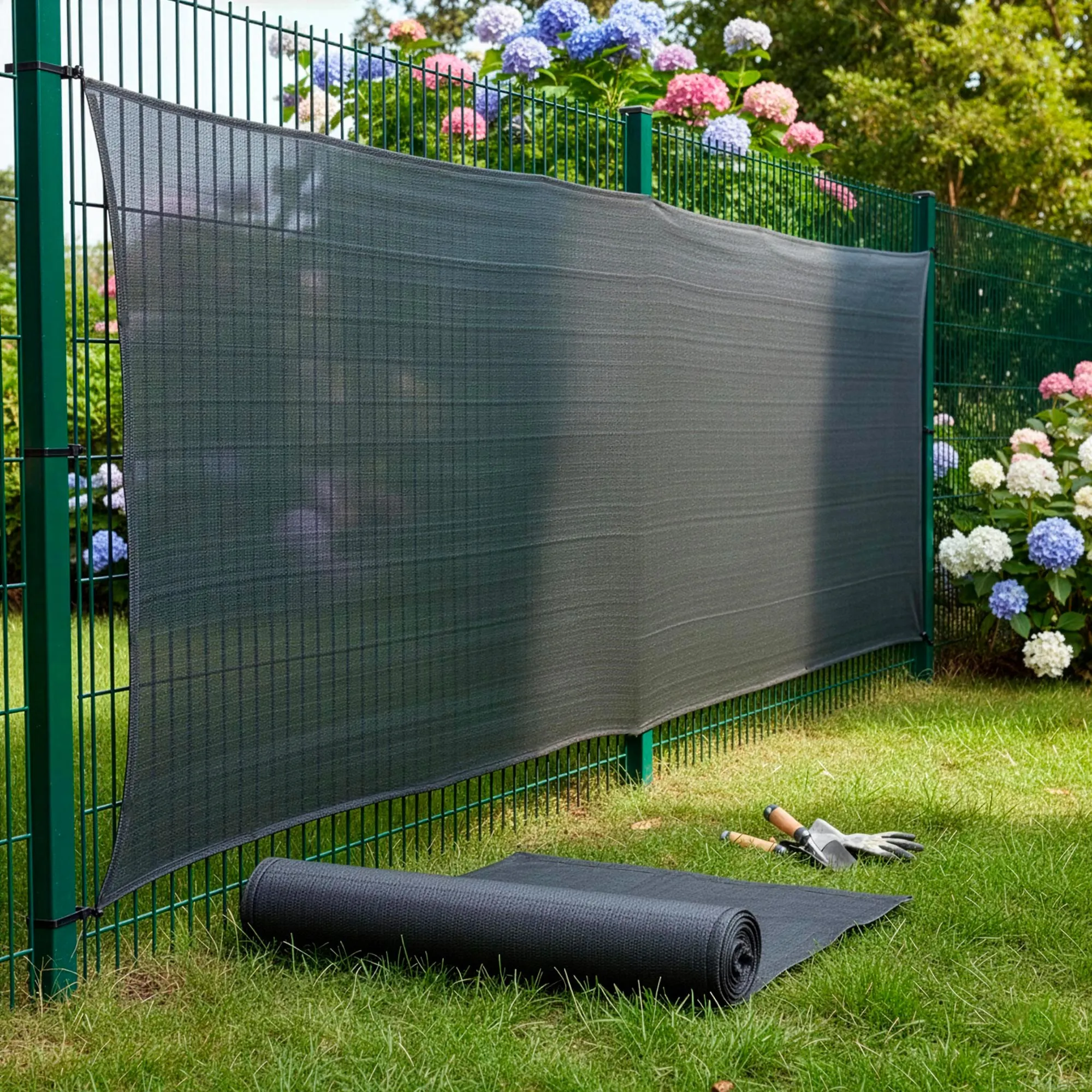 mreža za sjenu svijetli antracit 185 gsm 1,7 x 25 m - slika 6