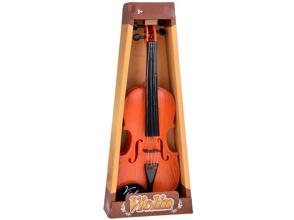 plastična violina s gudalom, igračka za djecu, 42 cm, svjetlo smeđa - slika 7