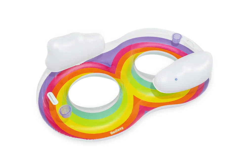 bestway dupli kolut za plivanje na napuhavanje 186 x 116 cm rainbow - slika 6