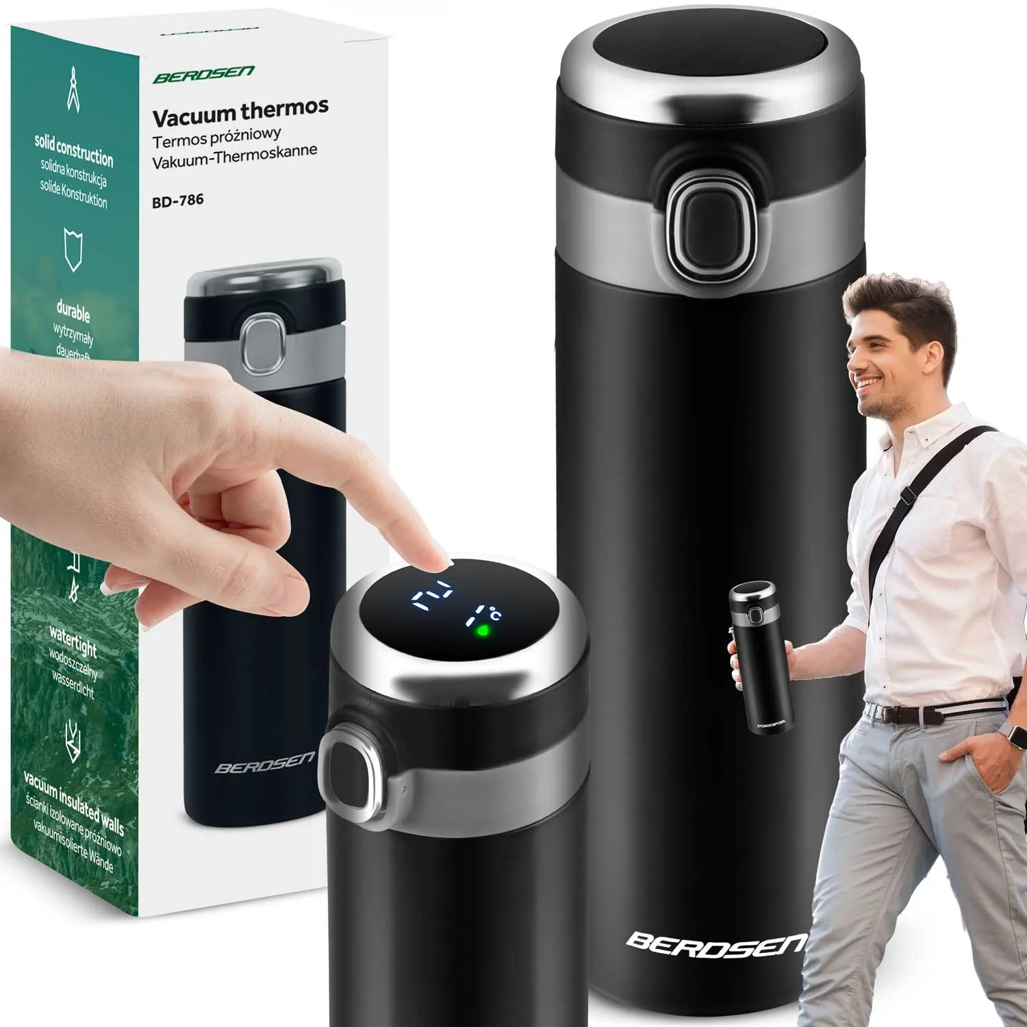 Vakuumska termosica 450 ml BD-786 crna - Pribislavec