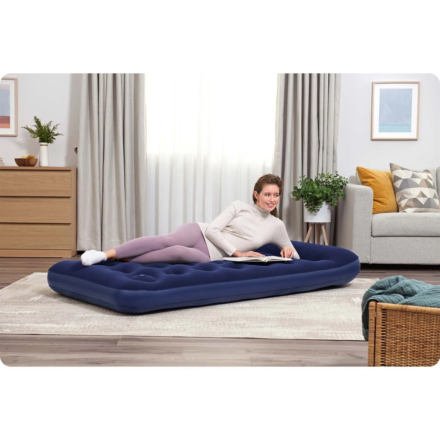 madrac na napuhavanje 188x99x22 cm s ugrađenom pumpom za noge bestway 67224 - slika 7