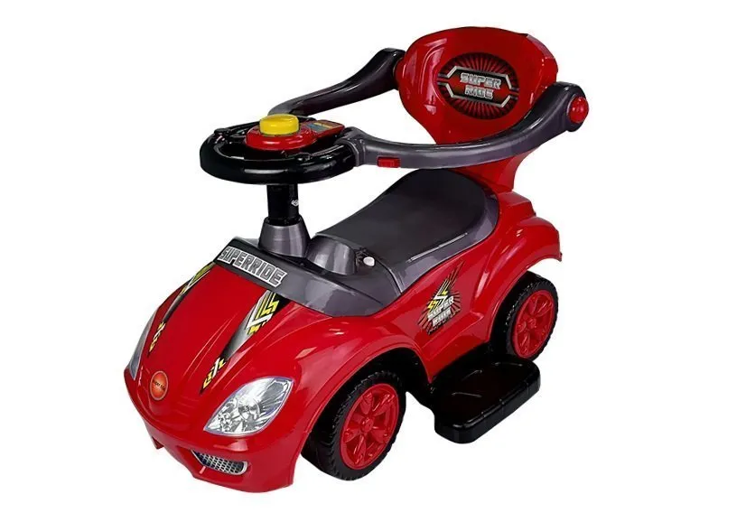 crveni 3u1 mega car za vožnju - slika 7