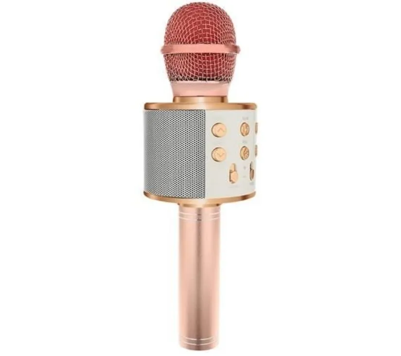 karaoke mikrofon s zvučnikom rozi - slika 6