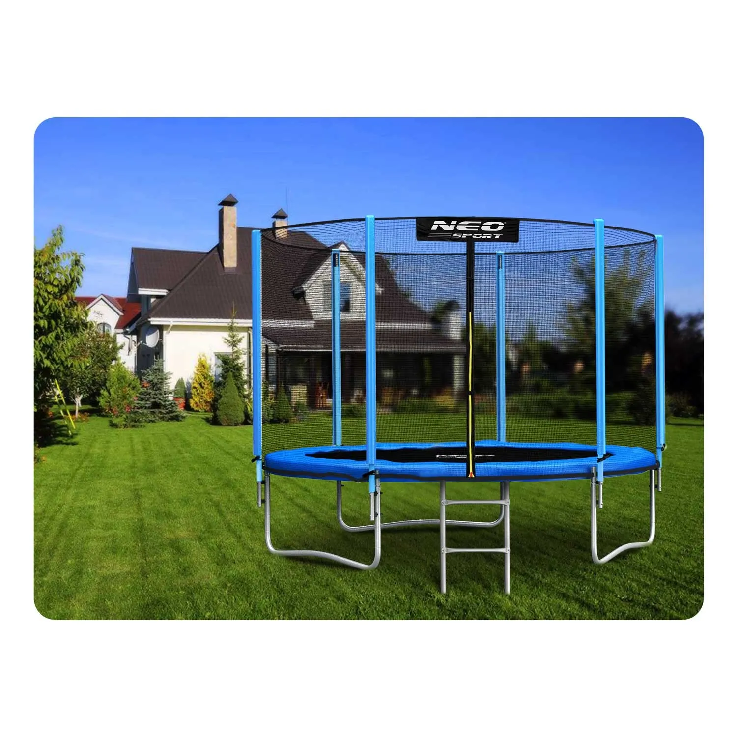 neo sport vrtni trampolin 312cm/10ft s vanjskom mrežom i ljestvama - slika 5