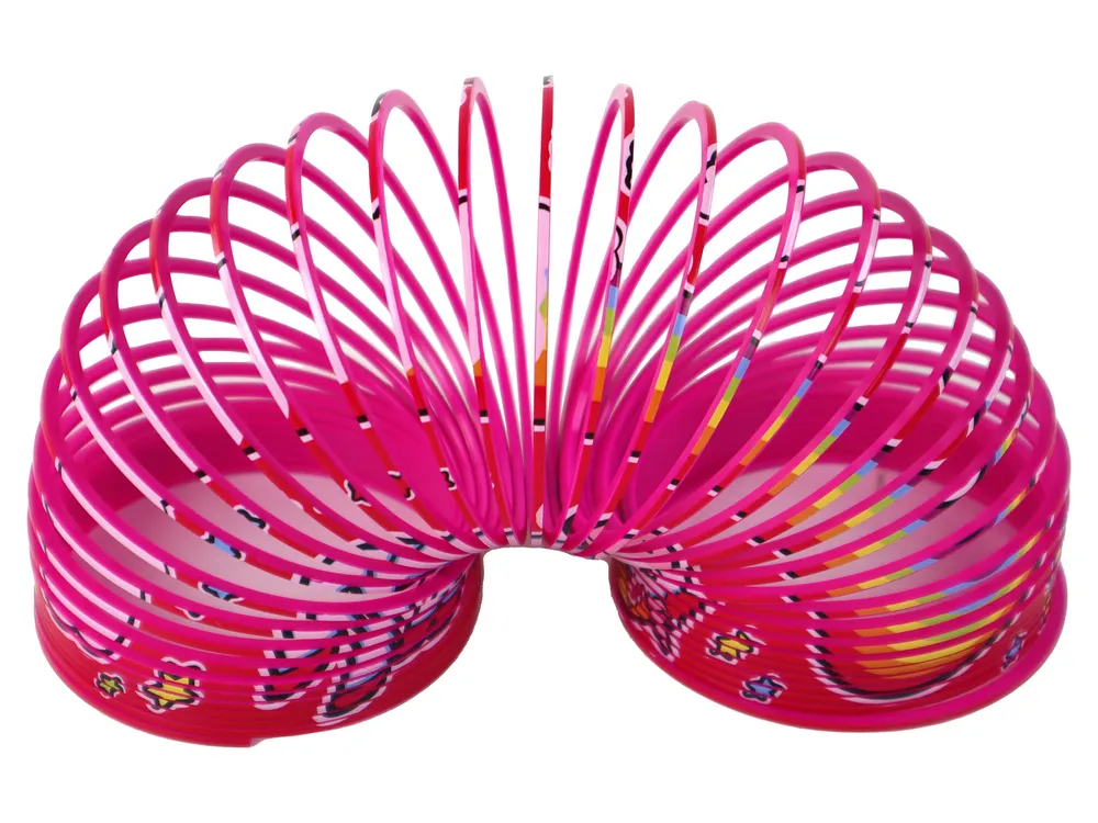 spiralna opruga s motivima jednoroga i duge 6cm tamnoroza - slika 4
