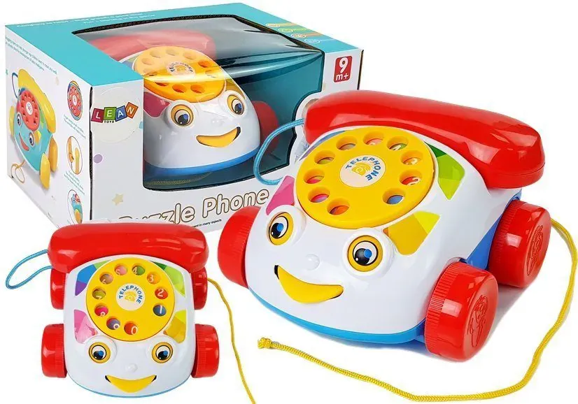 dječji telefon na kotačima bijelo - crveni - slika 1