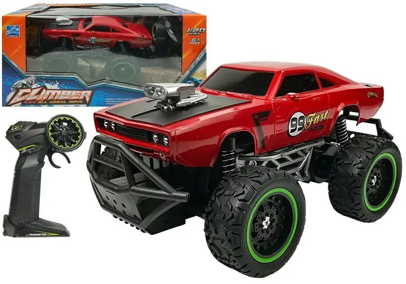 monster truck dodge na daljinsko upravljanje 1:20 crveni - slika 2