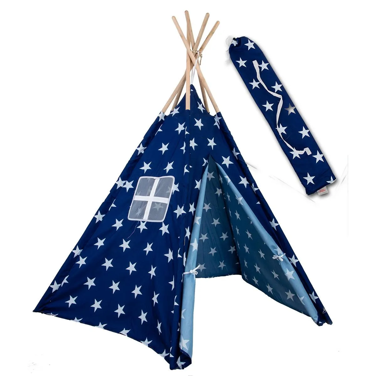 enero toys wigwam šator, plave zvjezdice - slika 3