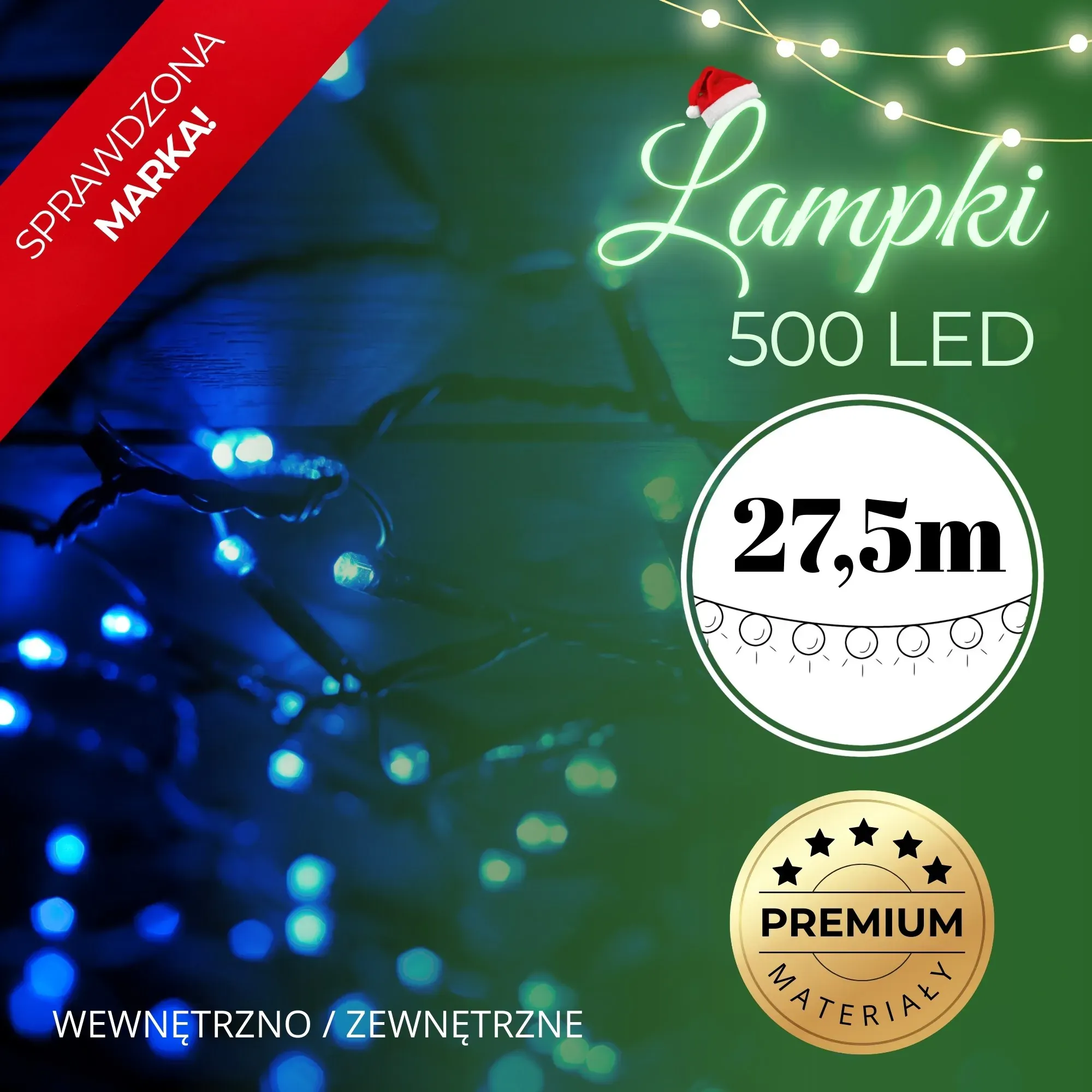 božićne led lampice 500 kom, plava - slika 10