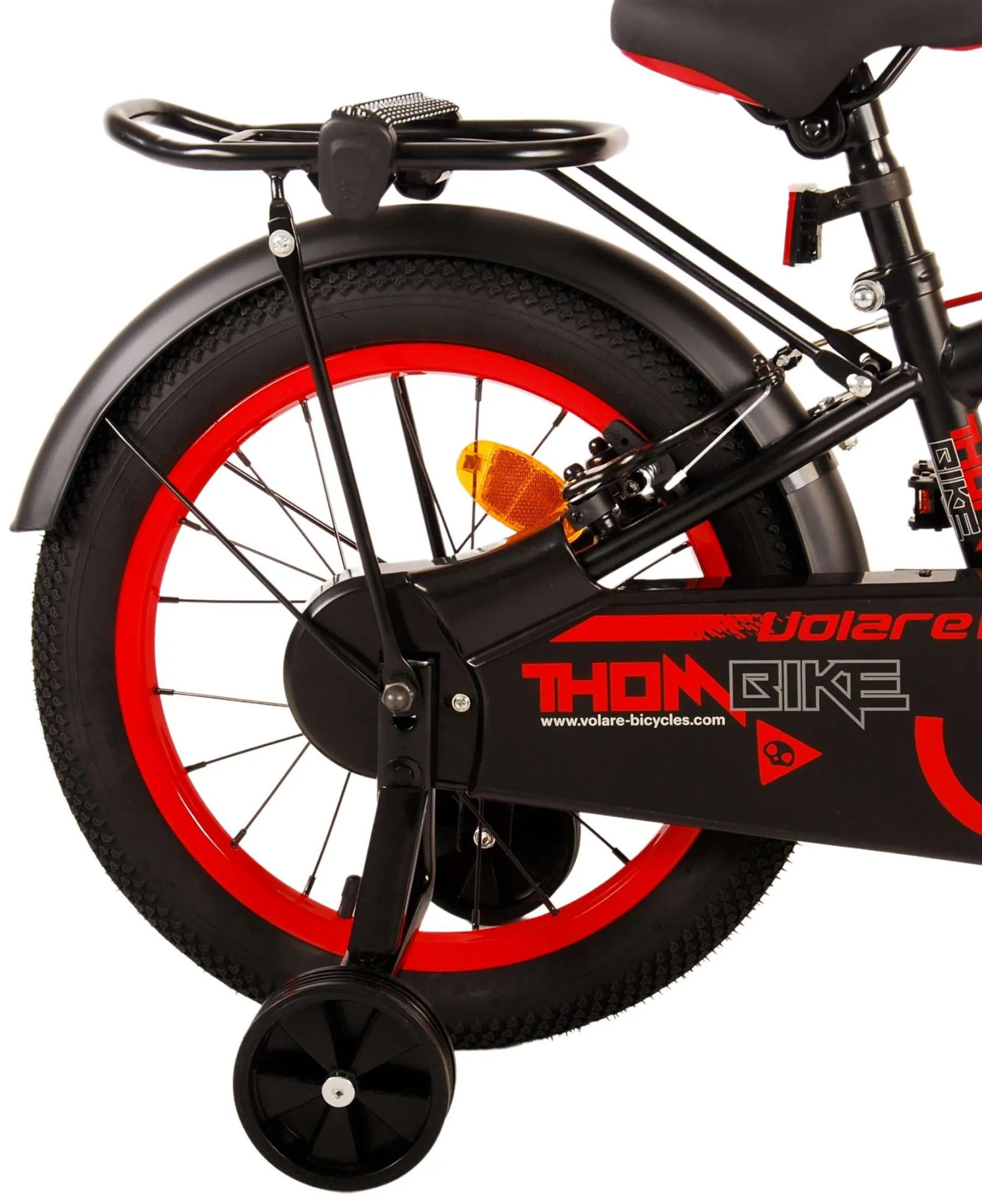 dječji bicikl volare thombike 16" s dvije ručne kočnice crno-crveni - slika 5