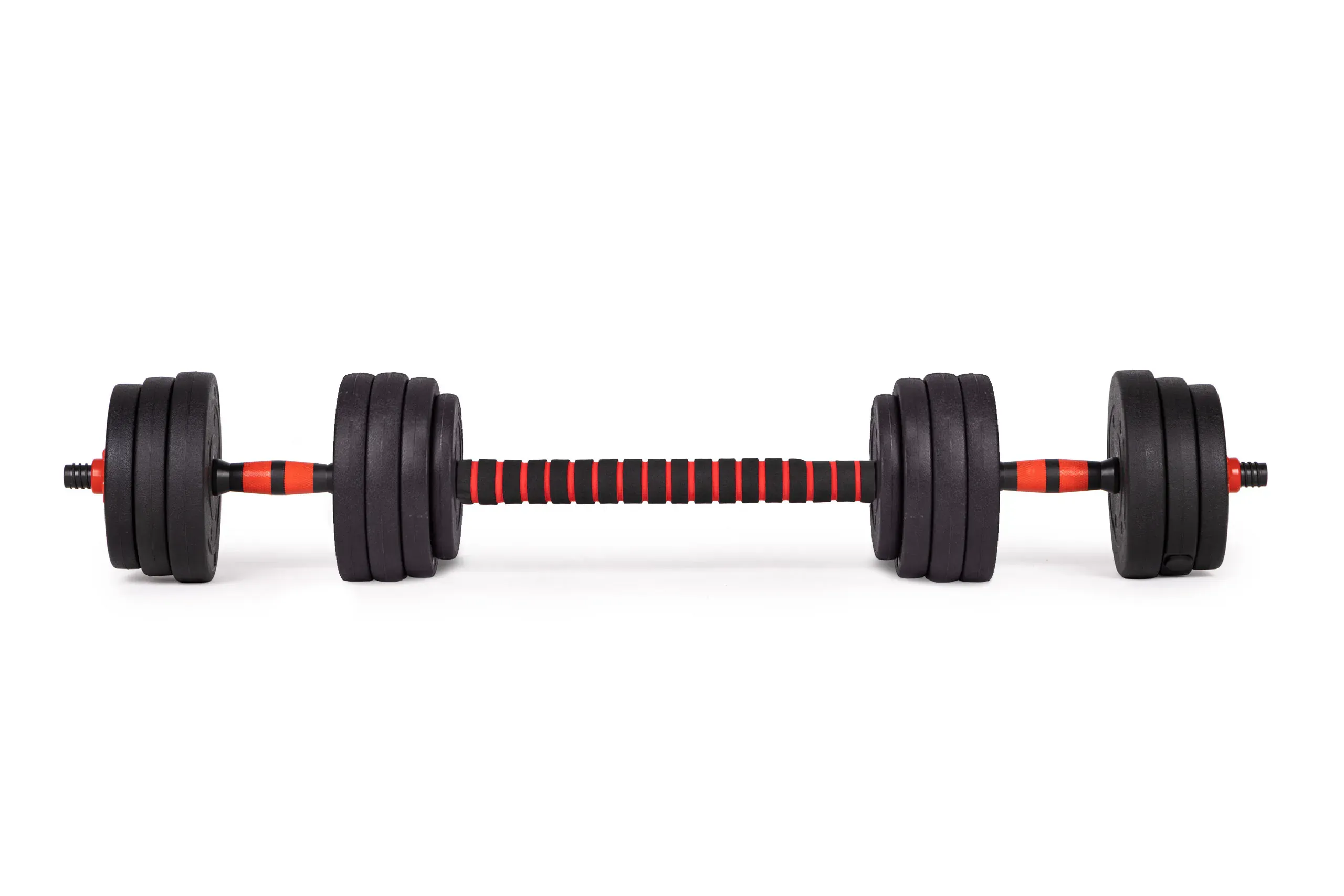 set podesivih utega 2x20kg crno-crveni - slika 3