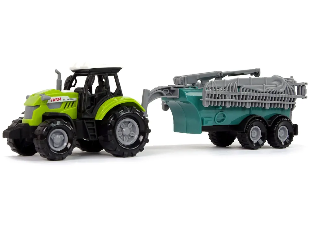 zeleni traktor s tirkiznom prskalicom - slika 3