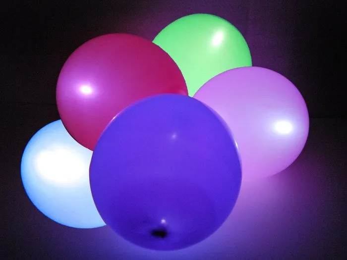 set led osvjetljenih šarenih balona 5kom. - slika 3