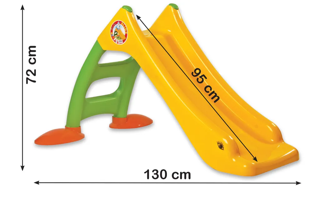 tobogan sa ljestvama za djecu zeleno-žuti - slika 3