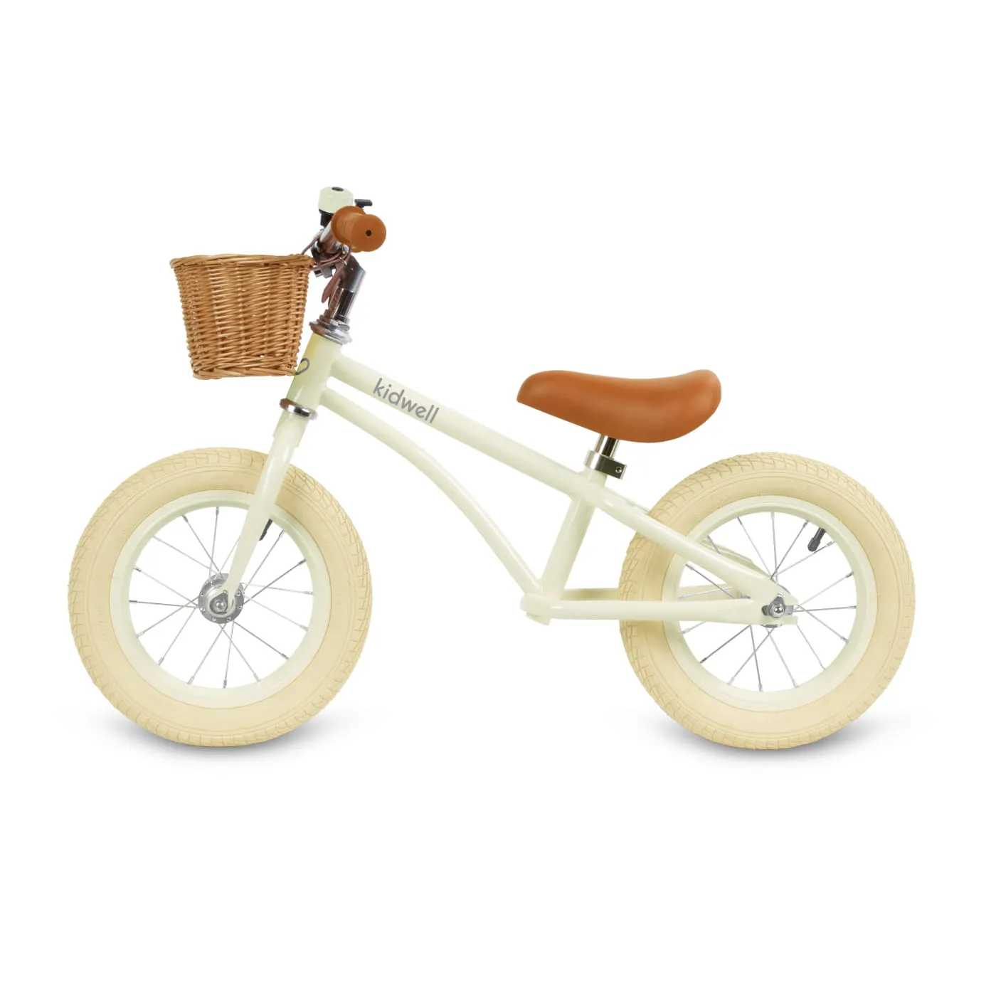 kidwell classy dječji bicikl bez pedala s košaricom, krem - slika 3