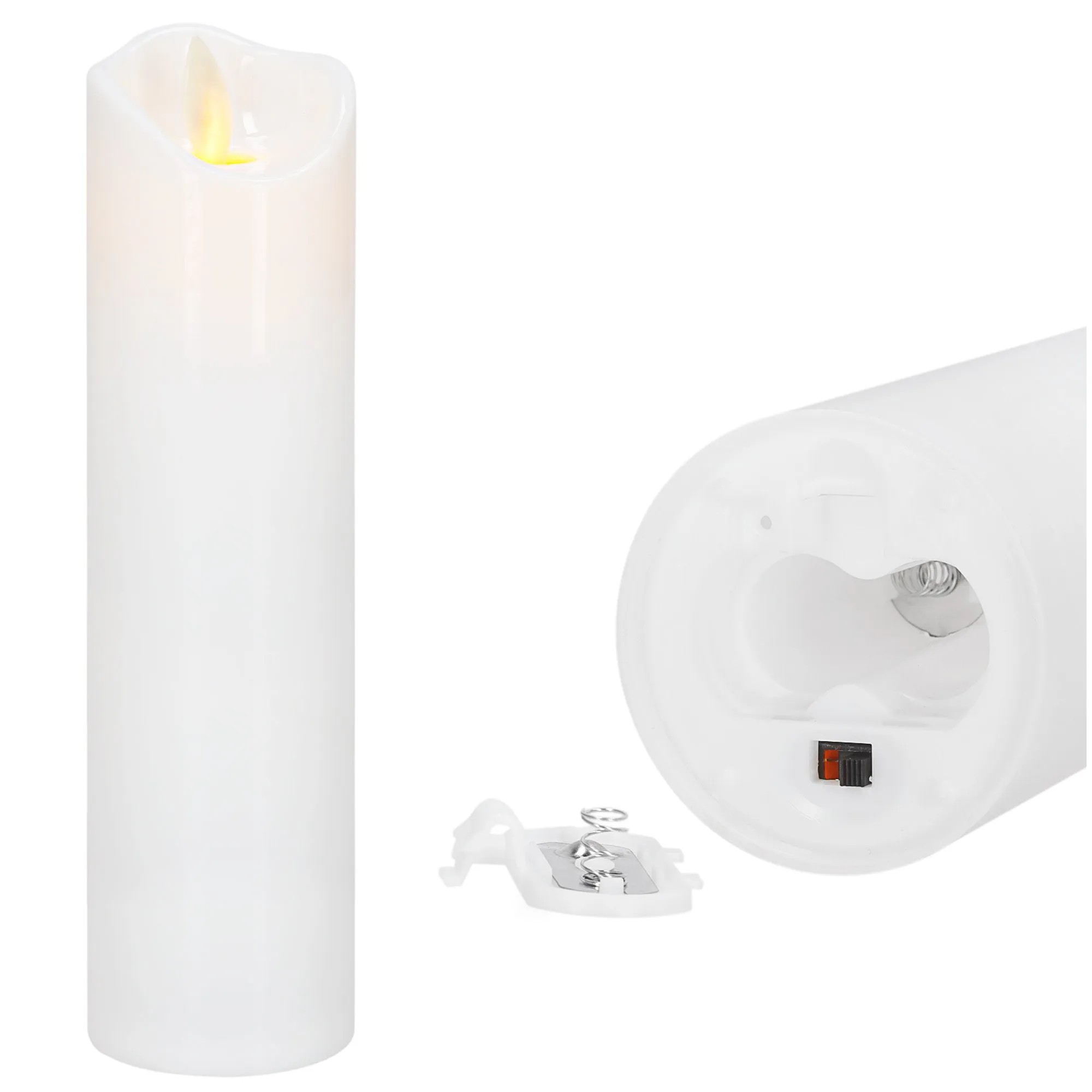 led svijeća – 17,5 × 5 cm, toplo žuta - slika 6