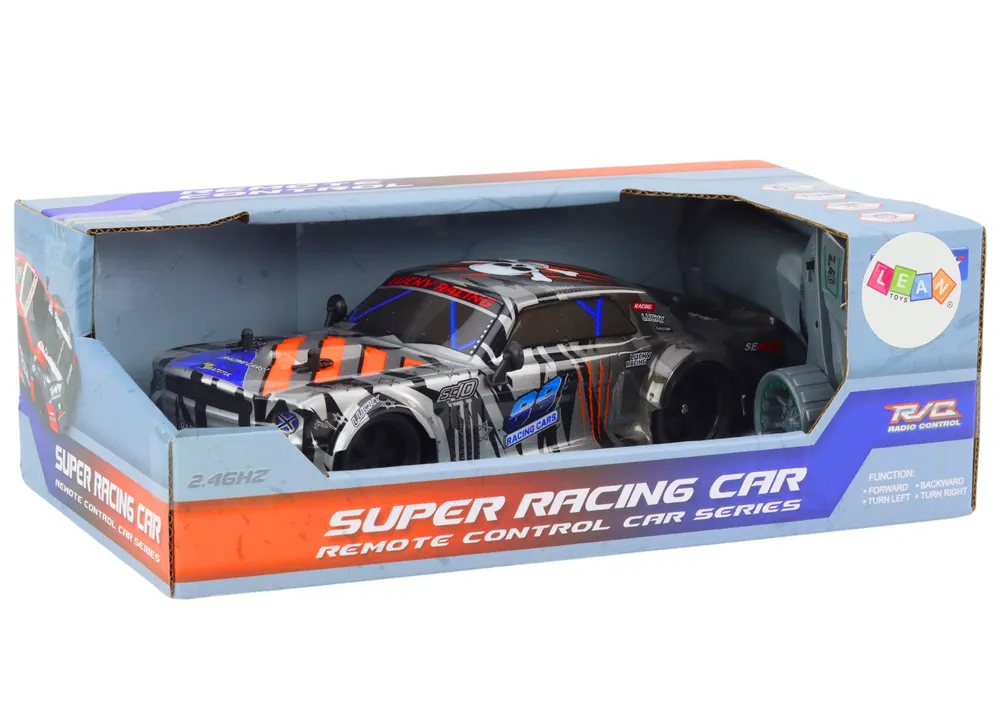 sportski automobil na daljinsko upravljanje rc 1:18 sivi - slika 5