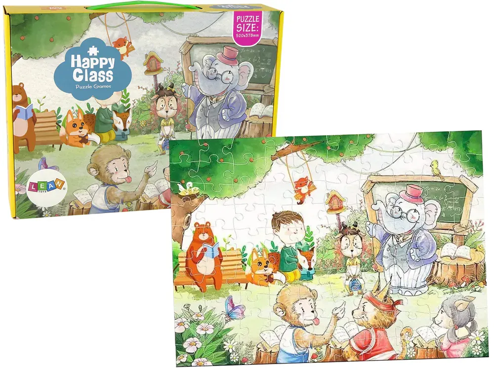 puzzle škola za životinje 100 dijelova - slika 2