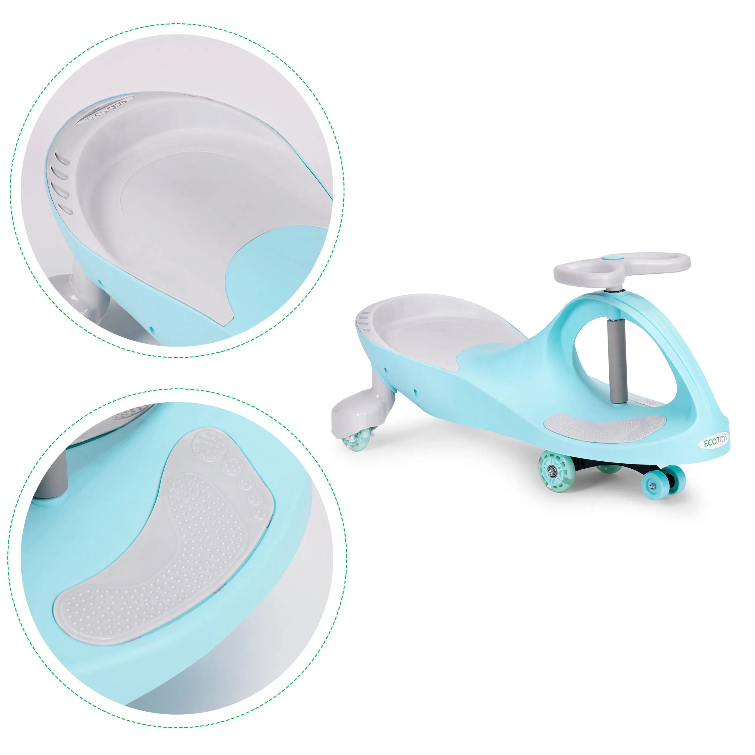 ecotoys guralica sa led kotačima - plavi - slika 8