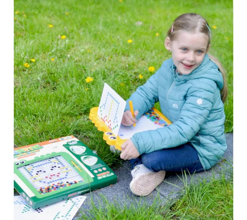 woopie montessori magnetna ploča za djecu magpad, žuti dinosaur - slika 3