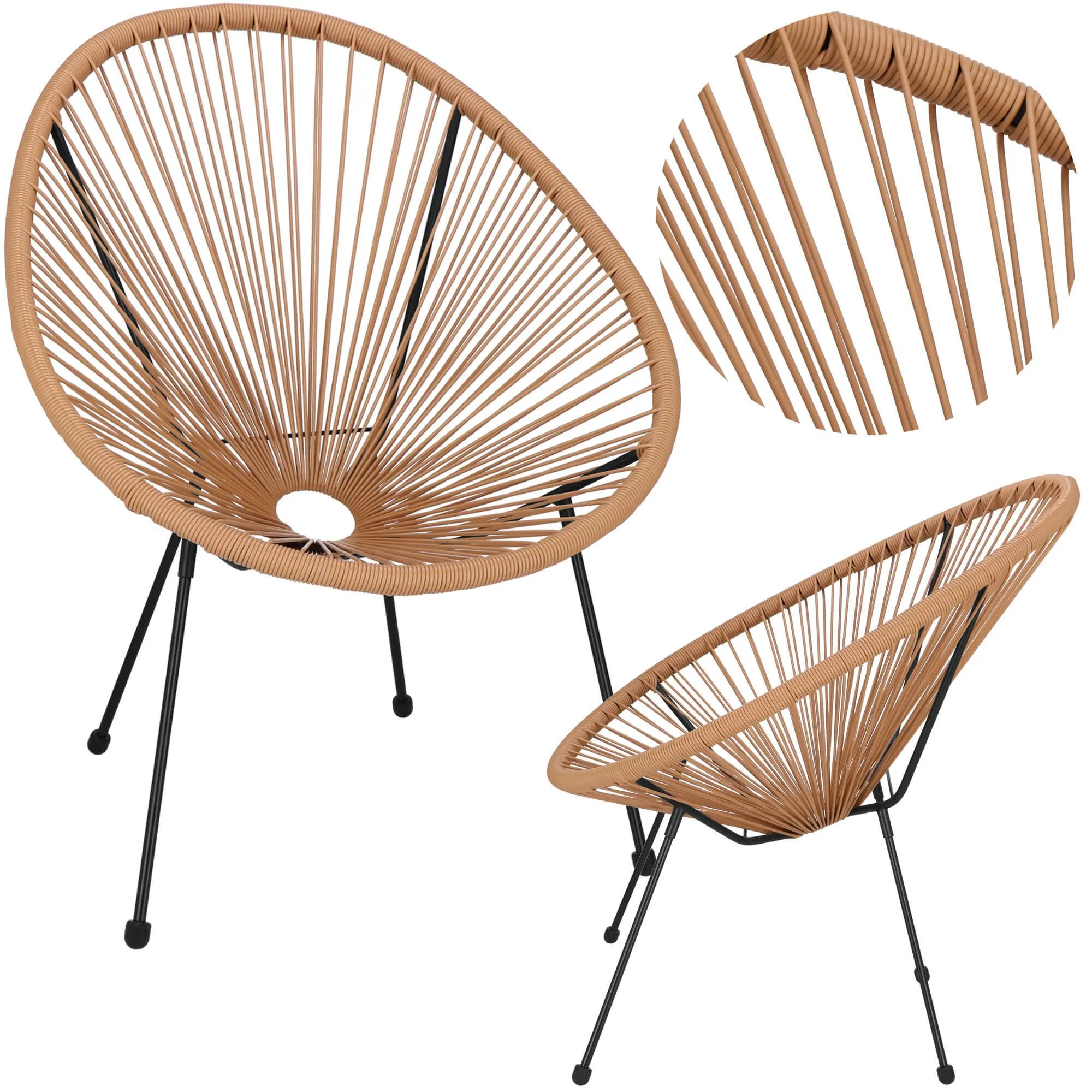 springos vrtna stolica od ratana,bež 72 x 82 x 85 cm - slika 11