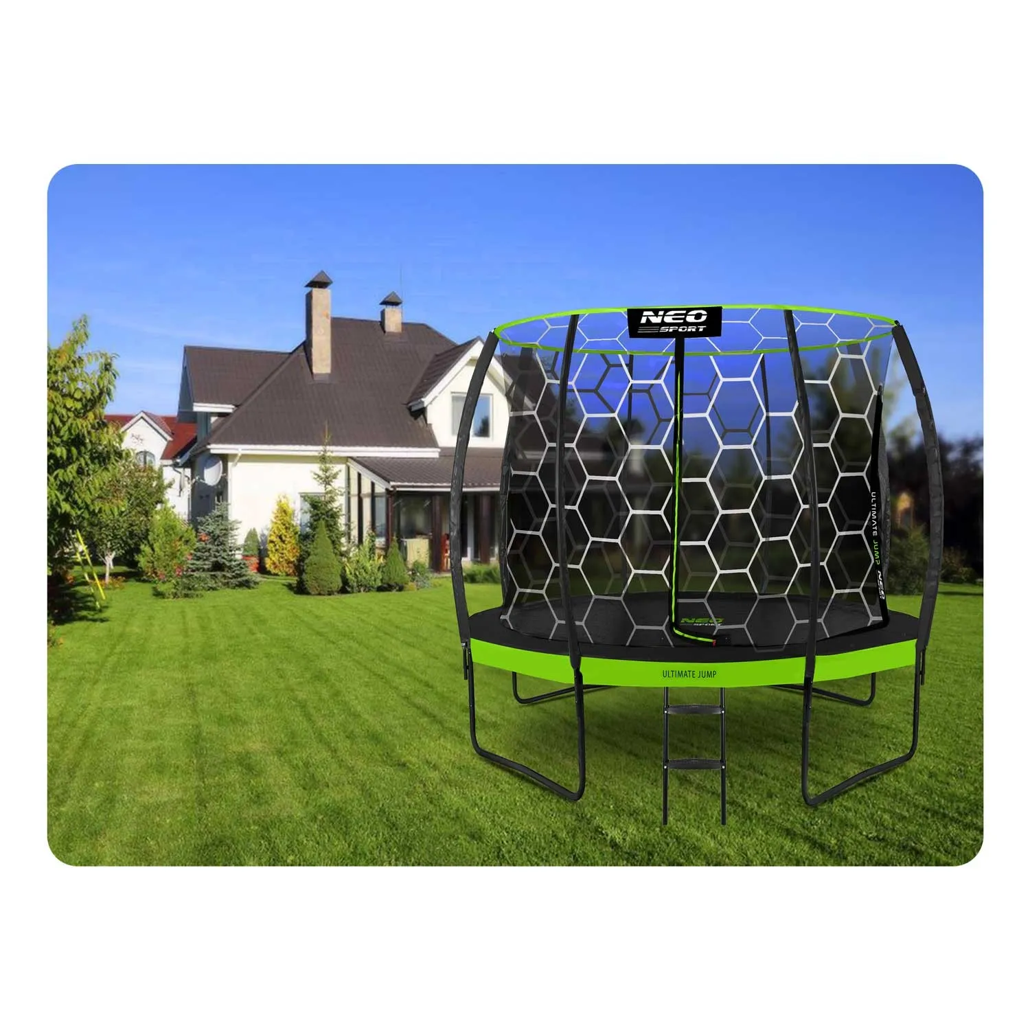 neo-sport profilirani vrtni trampolin 252 cm (8 ft) s unutarnjom mrežom - slika 8