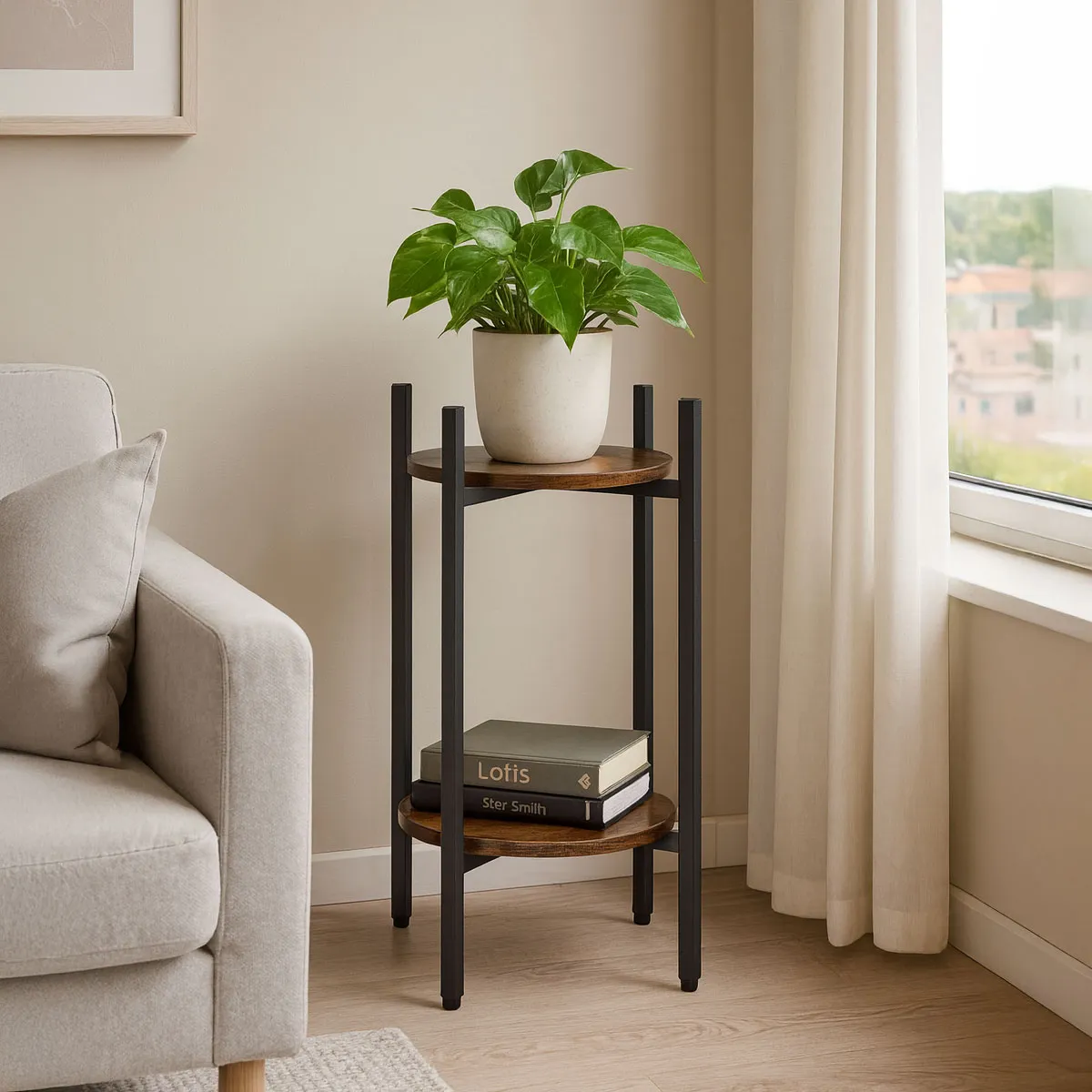 modernhome loft stalak za cvijeće za dekoraciju, s 2 razine - slika 4