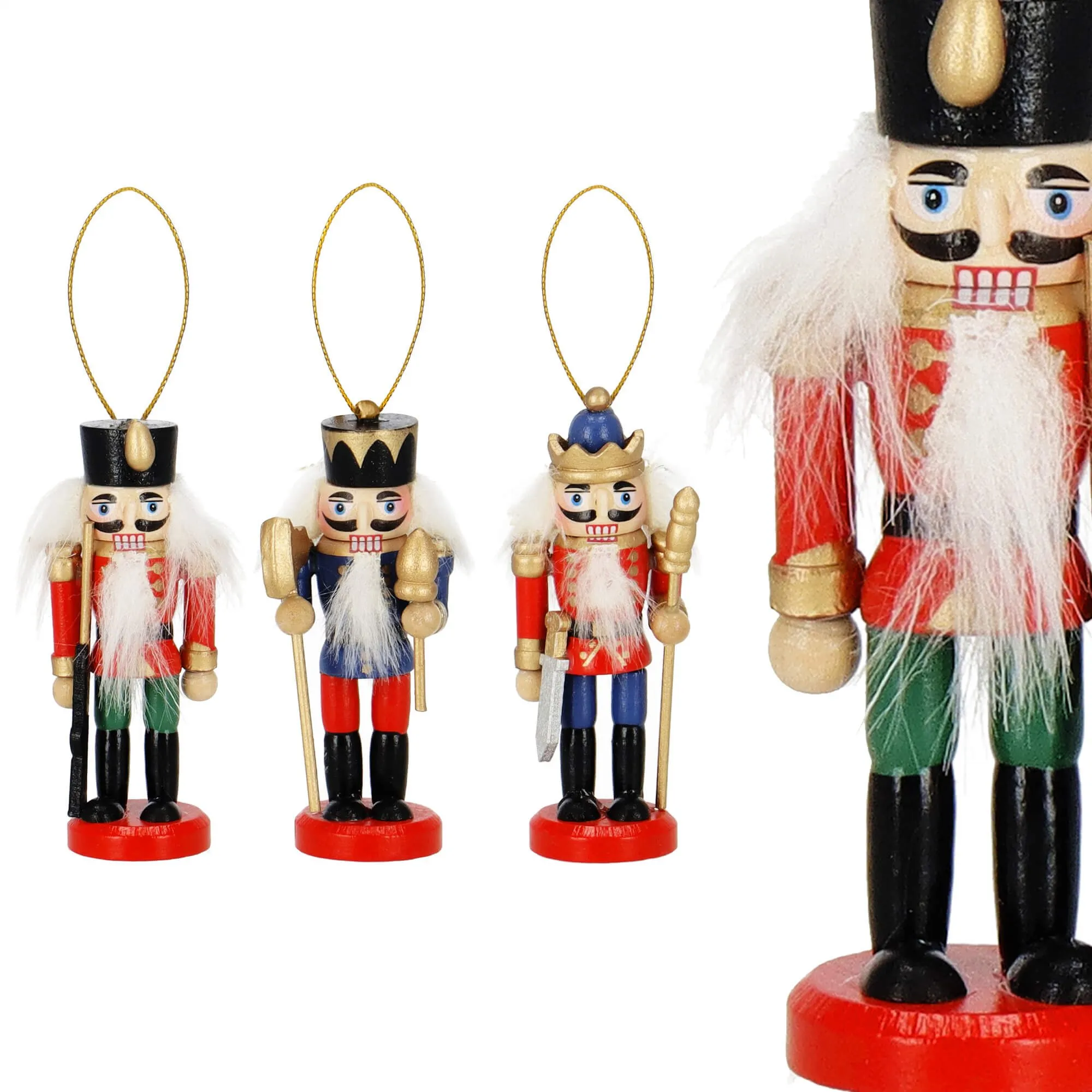 božićni ukrasi orašar – set od 3 komada (8 cm) - slika 7