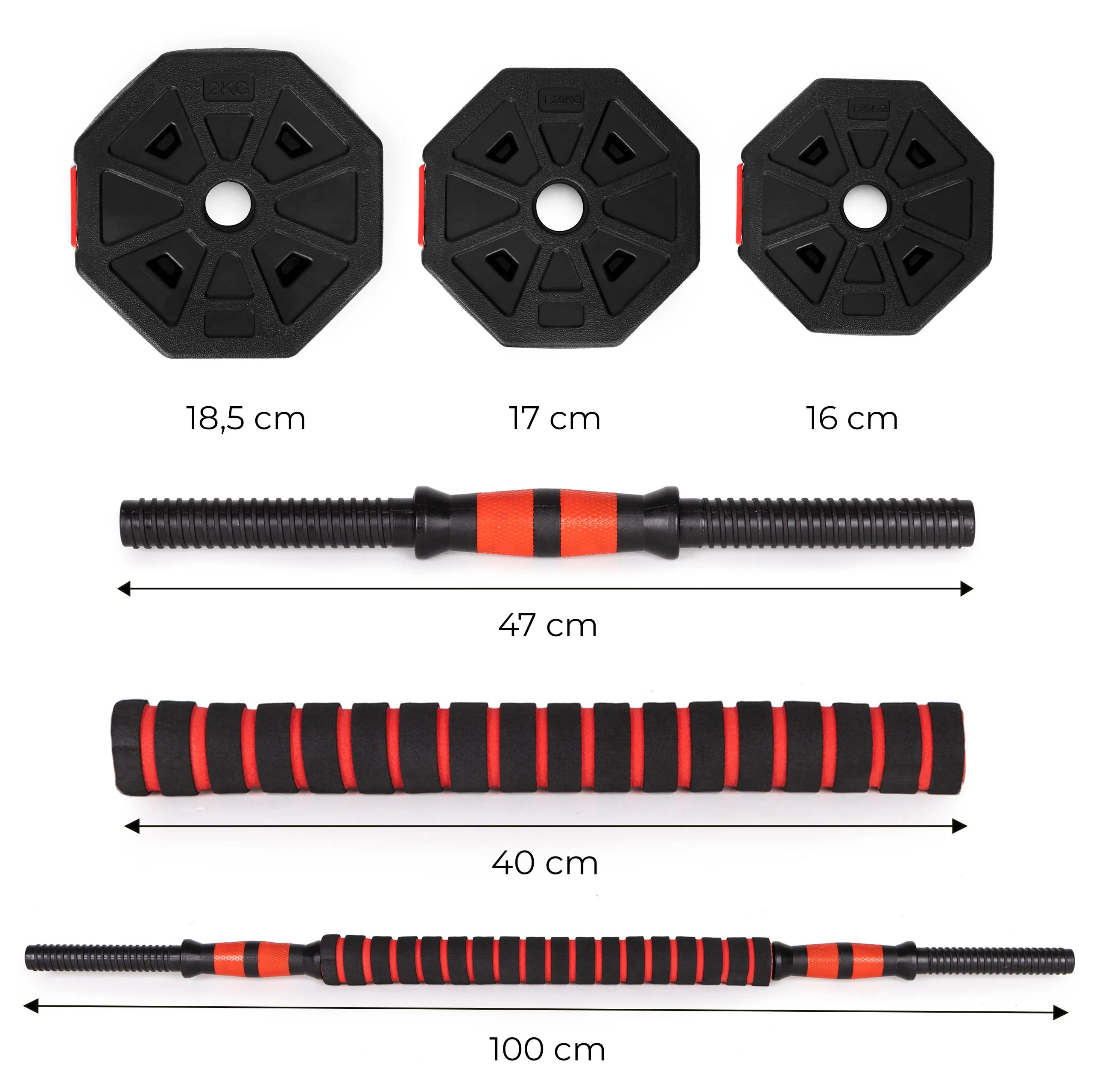 podesivi set utega octagon 2x10kg - slika 7