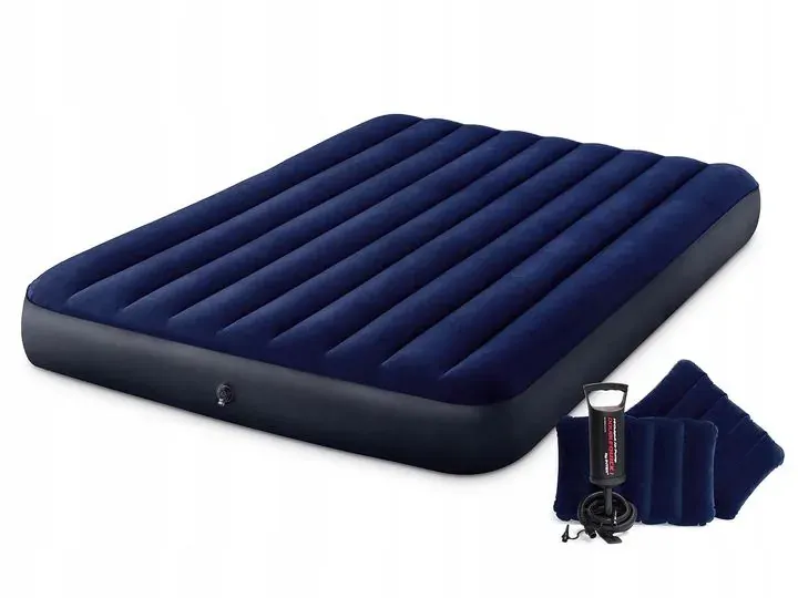 intex madrac na napuhavanje s klipnom pumpom 203 x 152cm plavi - slika 2