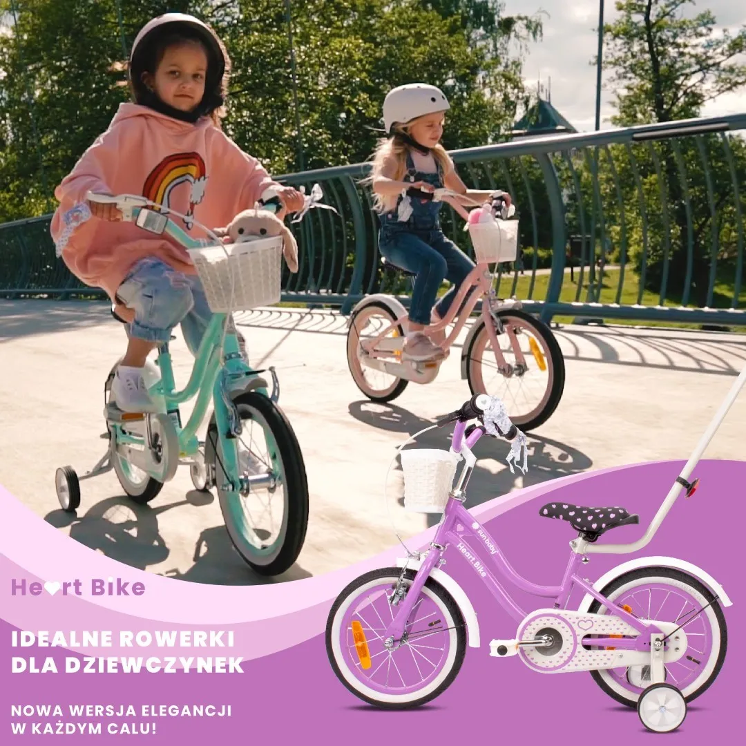 dječji bicikl guralica heart 14" bike ljubičasti - slika 10