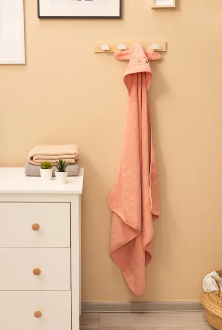 ručnik za kupanje pink zeko 90 x 90 cm - slika 5
