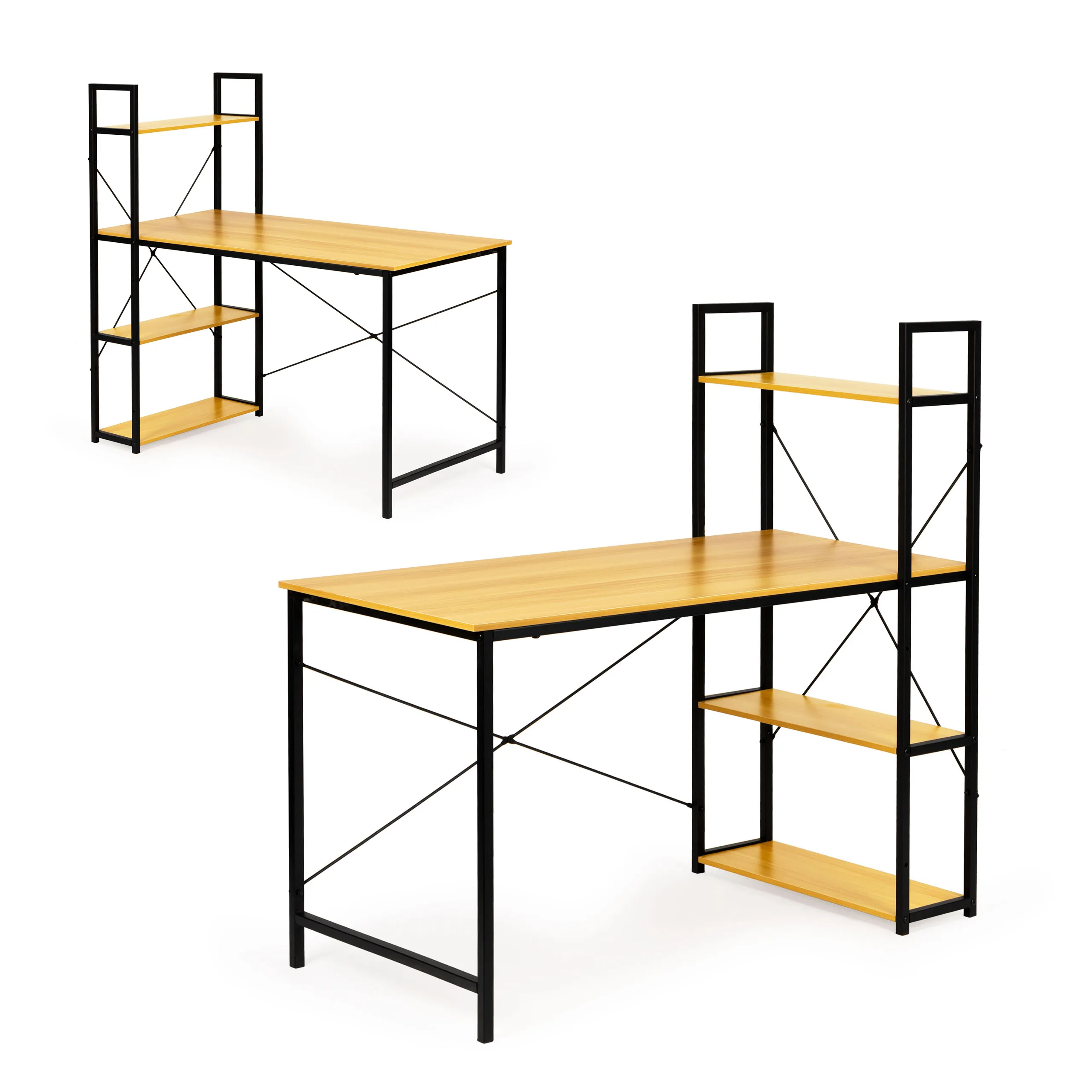 modernhome stol kombinacije drva i metala - slika 8