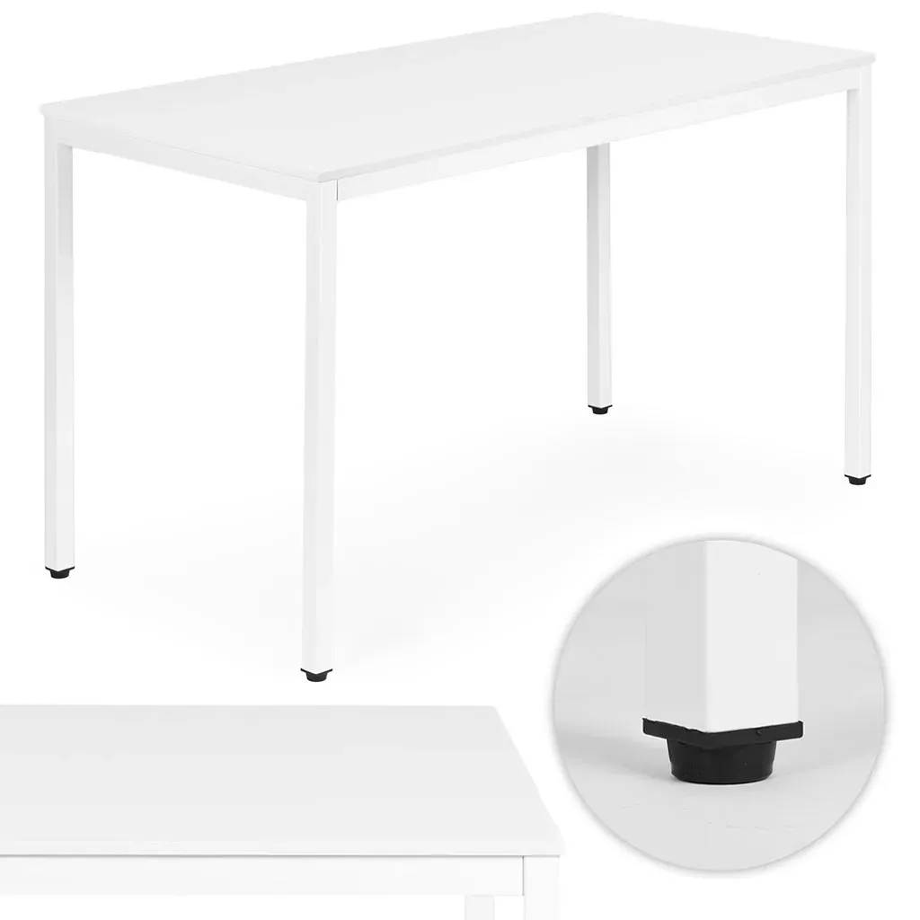 ModernHome stol za kuhinju i blagovaonicu za 4–5 osoba / računalni stol 120 × 60 cm – bijeli - Pribislavec
