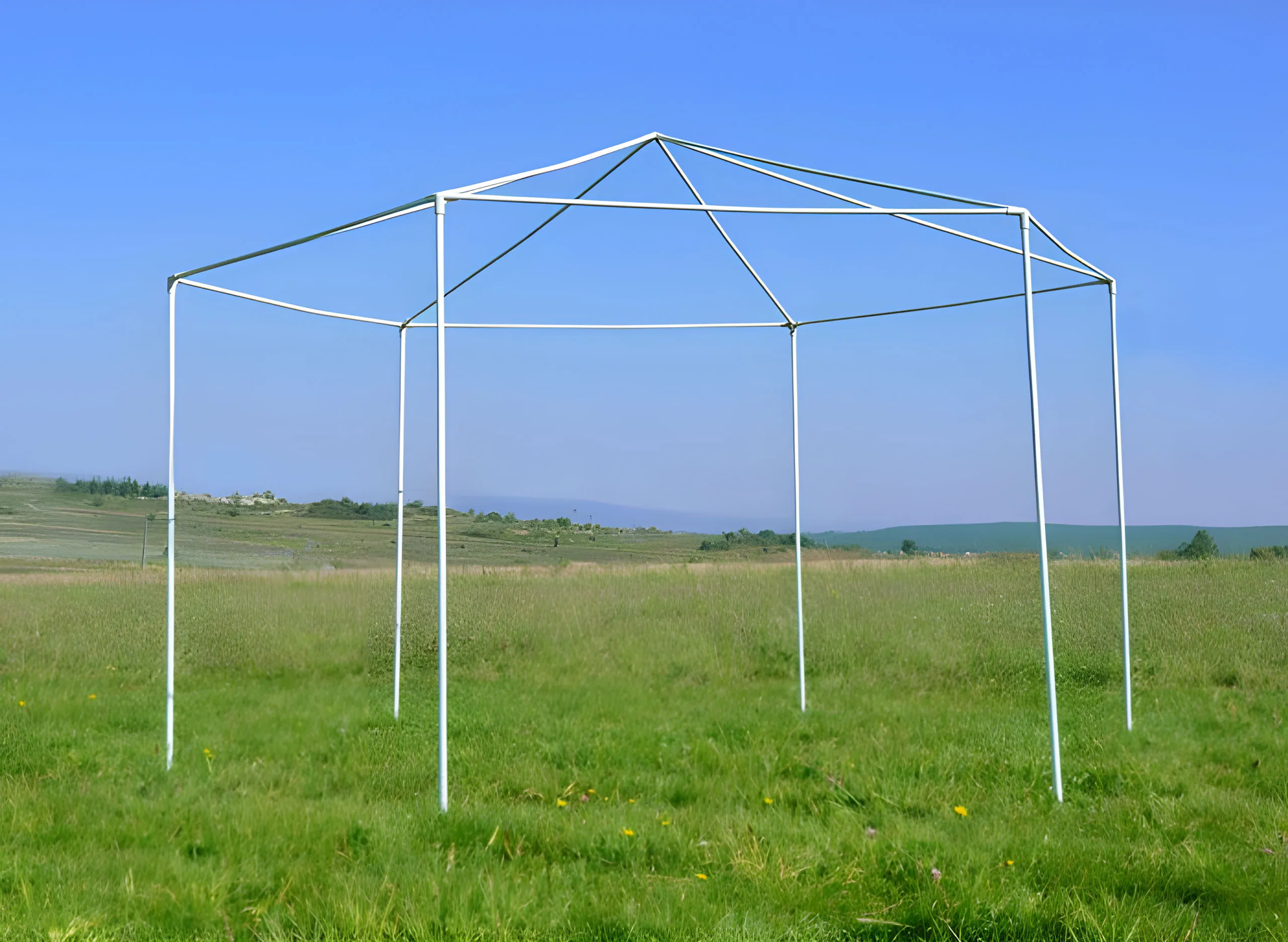 multigarden vrtni paviljon / šator 2 × 2 × 2 m s prozorima – bijeli - slika 7