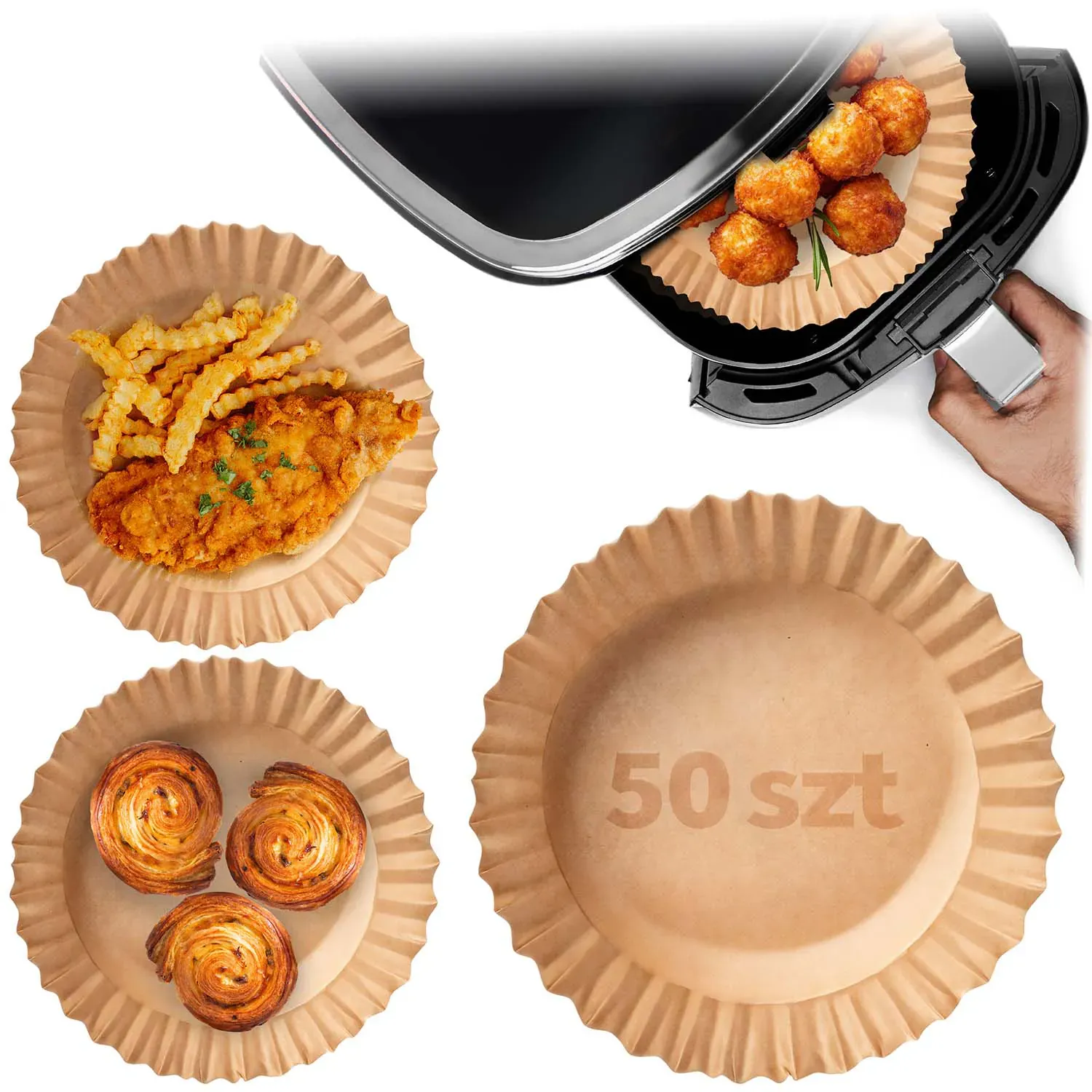 papir za pečenje za fritezu 20 cm berdsen - 50 kom - slika 2