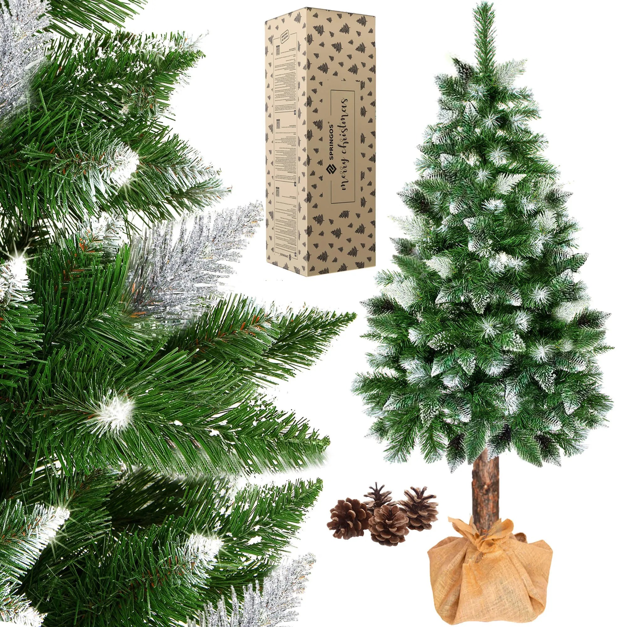 umjetno božićno drvce – dijamantni bor na panju 220 cm - slika 5